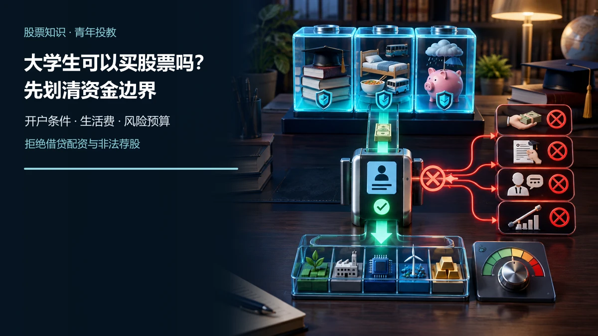 大学生预算中的学费、生活费和应急金分别受到保护,只有长期结余通过实名开户闸门进入分散投资,同时借款、配资和非法荐股路径被拦截