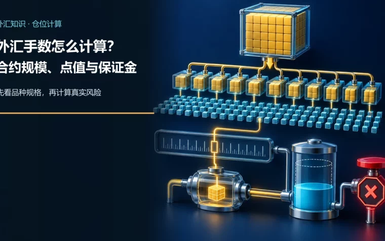 标准手拆分为迷你手和微型手，并连接点值刻度、名义合约和保证金储备槽的计算示意图