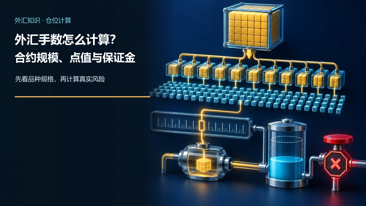 标准手拆分为迷你手和微型手,并连接点值刻度、名义合约和保证金储备槽的计算示意图