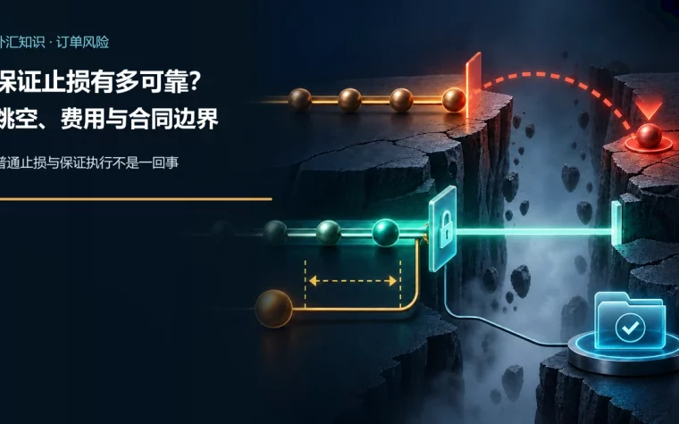 普通止损在价格跳空后进入下一成交闸门，保证止损以锁定价格桥跨越缺口并连接额外费用和合同限制